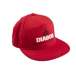 Cappellino Diabor colore rosso con visiera piatta