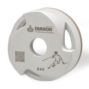 Slotted Trione grinding wheel red bond